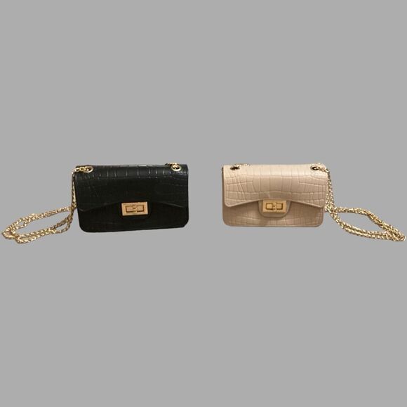 Bella Luna Mini Crocodile Quilted PVC Jelly Crossbody shoulder Bag/Bundle - Picture 1 of 2